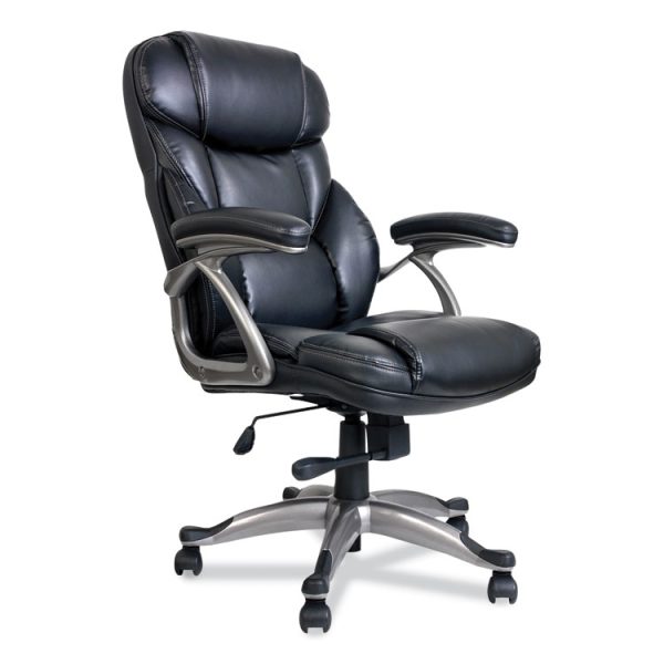 Alera Birns Series High-Back Task Chair, Supports Up to 250 lb, 18.11" to 22.05" Seat Height, Black Seat/Back, Chrome Base - Image 3