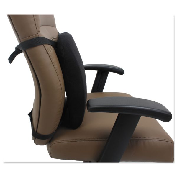Cooling Gel Memory Foam Backrest, Two Adjustable Chair-Back Straps, 14.13 X 14.13 X 2.75, Black - Image 4