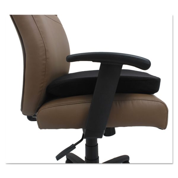 Cooling Gel Memory Foam Seat Cushion, Fabric Cover with Non-Slip Under-Cushion Surface, 16.5 x 15.75 x 2.75, Black - Image 2