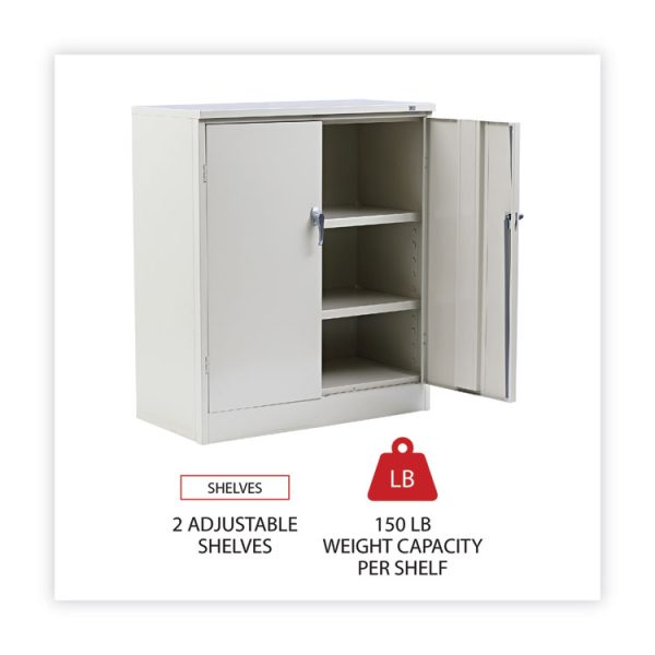 Assembled 42" High Heavy-Duty Welded Storage Cabinet, Two Adjustable Shelves, 36w X 18d, Putty - Image 3