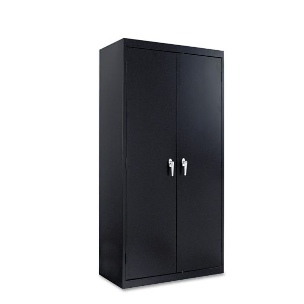 Assembled 72" High Heavy-Duty Welded Storage Cabinet, Four Adjustable Shelves, 36w X 18d, Black - Image 2