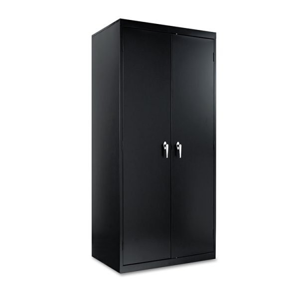 Assembled 78" High Heavy-Duty Welded Storage Cabinet, Four Adjustable Shelves, 36w X 24d, Black - Image 2