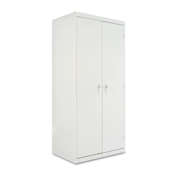 Assembled 78" High Heavy-Duty Welded Storage Cabinet, Four Adjustable Shelves, 36w X 24d, Light Gray - Image 2