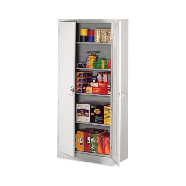 Assembled 78" High Heavy-Duty Welded Storage Cabinet, Four Adjustable Shelves, 36w X 24d, Light Gray - Image 4