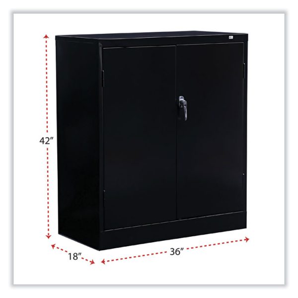 Economy Assembled Storage Cabinet, 36w X 18d X 42h, Black - Image 2