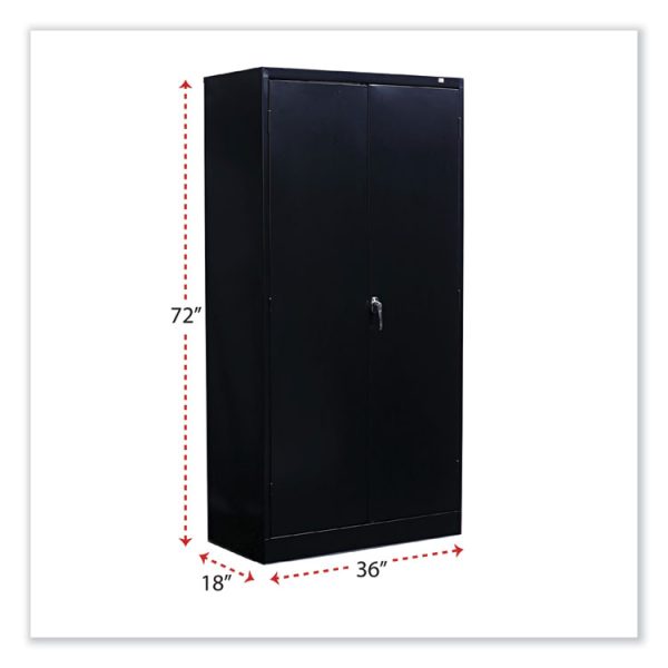 Economy Assembled Storage Cabinet, 36w X 18d X 72h, Black - Image 2