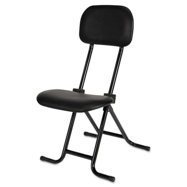 Alera Il Series Height-Adjustable Folding Stool, Supports Up To 300 Lb, 27.5" Seat Height, Black - Image 3