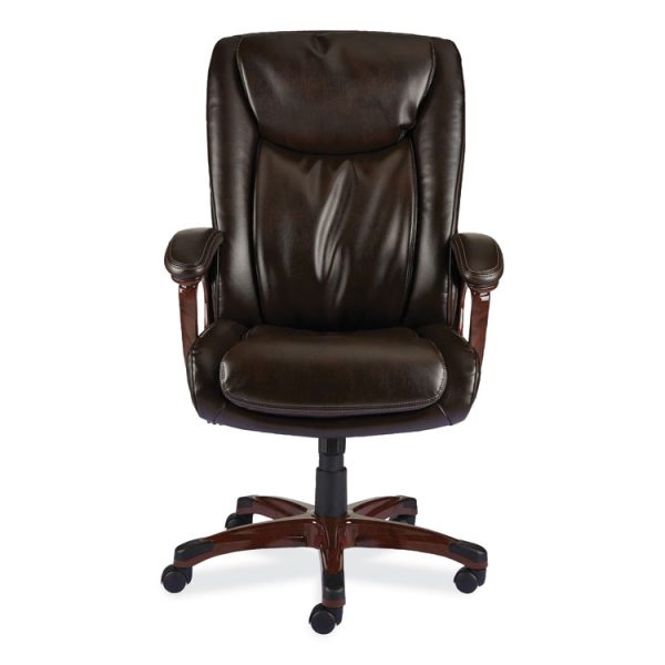Alera Darnick Series Manager Chair, Supports Up to 275 lbs, 17.13" to 20.12" Seat Height, Brown Seat/Back, Brown Base - Image 4