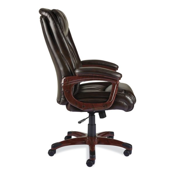 Alera Darnick Series Manager Chair, Supports Up to 275 lbs, 17.13" to 20.12" Seat Height, Brown Seat/Back, Brown Base - Image 2