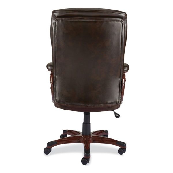 Alera Darnick Series Manager Chair, Supports Up to 275 lbs, 17.13" to 20.12" Seat Height, Brown Seat/Back, Brown Base - Image 3