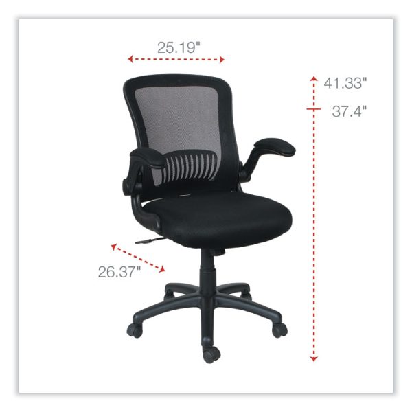 Alera Eb-E Series Swivel/tilt Mid-Back Mesh Chair, Supports Up To 275 Lb, 18.11" To 22.04" Seat Height, Black - Image 2