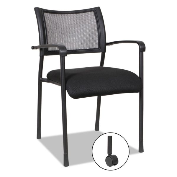 Alera Eikon Series Stacking Mesh Guest Chair, 20.86" x 24.01" x 33.07", Black Seat, Black Back, Black Base, 2/Carton - Image 10