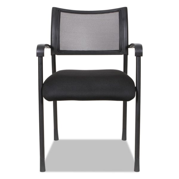 Alera Eikon Series Stacking Mesh Guest Chair, 20.86" x 24.01" x 33.07", Black Seat, Black Back, Black Base, 2/Carton - Image 3