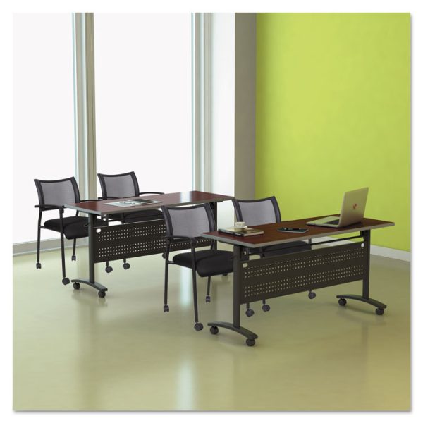 Alera Eikon Series Stacking Mesh Guest Chair, 20.86" x 24.01" x 33.07", Black Seat, Black Back, Black Base, 2/Carton - Image 8