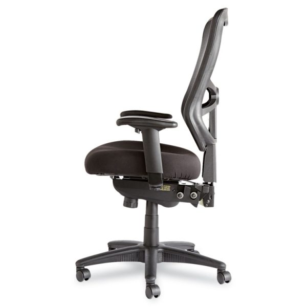 Alera Elusion Series Mesh High-Back Multifunction Chair, Supports Up To 275 Lb, 17.2" To 20.6" Seat Height, Black - Image 4