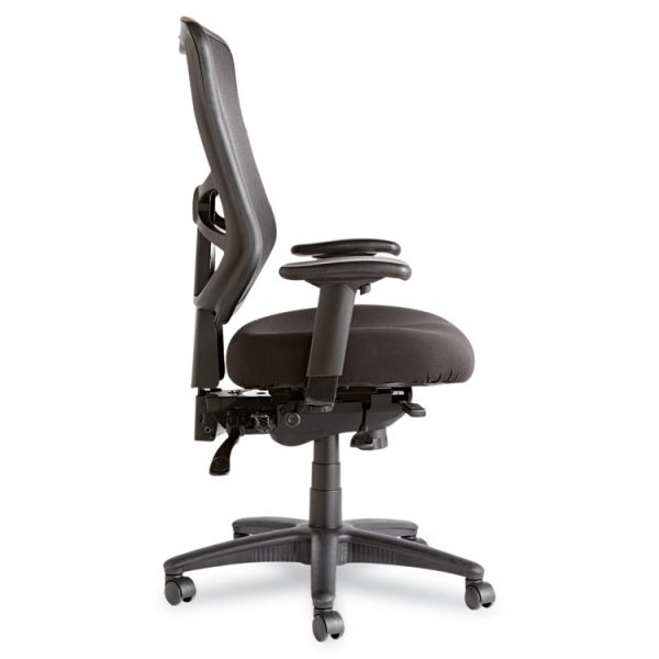Alera Elusion Series Mesh High-Back Multifunction Chair, Supports Up To 275 Lb, 17.2" To 20.6" Seat Height, Black - Image 3