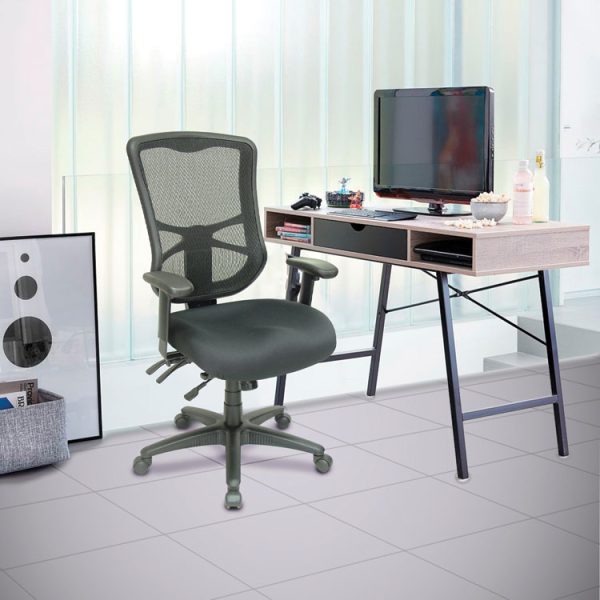 Alera Elusion Series Mesh High-Back Multifunction Chair, Supports Up To 275 Lb, 17.2" To 20.6" Seat Height, Black - Image 10