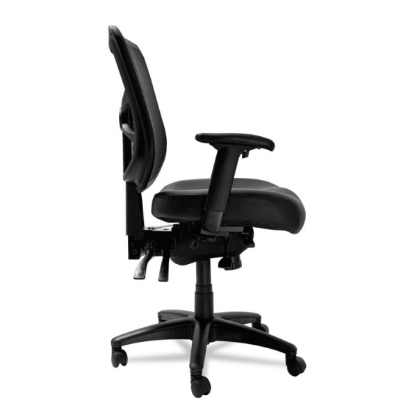 Alera Elusion Series Mesh Mid-Back Multifunction Chair, Supports Up To 275 Lb, 17.7" To 21.4" Seat Height, Black - Image 3