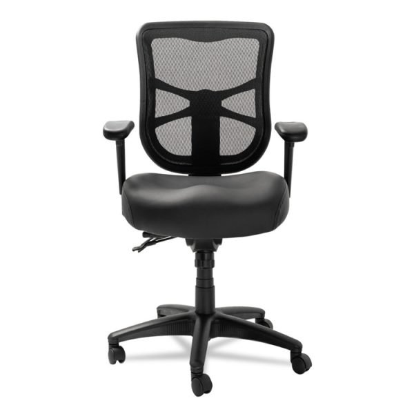 Alera Elusion Series Mesh Mid-Back Multifunction Chair, Supports Up To 275 Lb, 17.7" To 21.4" Seat Height, Black - Image 4