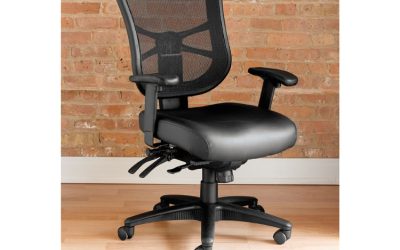 Alera Elusion Series Mesh Mid-Back Multifunction Chair, Supports Up To 275 Lb, 17.7″ To 21.4″ Seat Height, Black