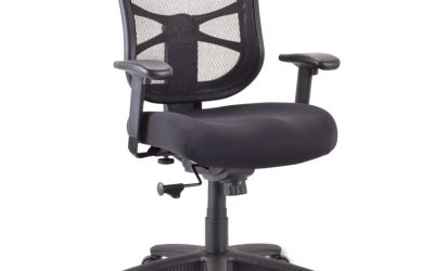 Alera Elusion Series Mesh Mid-Back Swivel/tilt Chair, Supports Up To 275 Lb, 17.9″ To 21.8″ Seat Height, Black