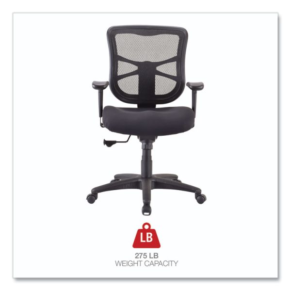 Alera Elusion Series Mesh Mid-Back Swivel/tilt Chair, Supports Up To 275 Lb, 17.9" To 21.8" Seat Height, Black - Image 2