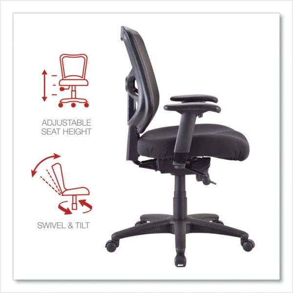 Alera Elusion Series Mesh Mid-Back Swivel/tilt Chair, Supports Up To 275 Lb, 17.9" To 21.8" Seat Height, Black - Image 4