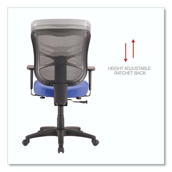 Alera Elusion Series Mesh Mid-Back Swivel/Tilt Chair, Supports Up to 275 lb, 17.9" to 21.8" Seat Height, Navy Seat - Image 4