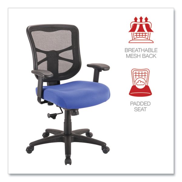 Alera Elusion Series Mesh Mid-Back Swivel/Tilt Chair, Supports Up to 275 lb, 17.9" to 21.8" Seat Height, Navy Seat - Image 6