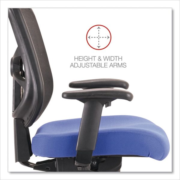 Alera Elusion Series Mesh Mid-Back Swivel/Tilt Chair, Supports Up to 275 lb, 17.9" to 21.8" Seat Height, Navy Seat - Image 9