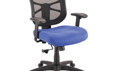 Alera Elusion Series Mesh Mid-Back Swivel/Tilt Chair, Supports Up to 275 lb, 17.9″ to 21.8″ Seat Height, Navy Seat
