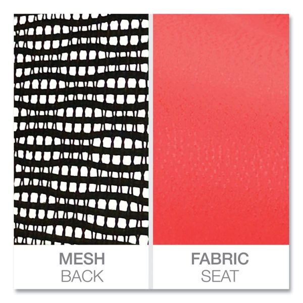 Alera Elusion Series Mesh Mid-Back Swivel/Tilt Chair, Supports Up to 275 lb, 17.9" to 21.8" Seat Height, Red - Image 6