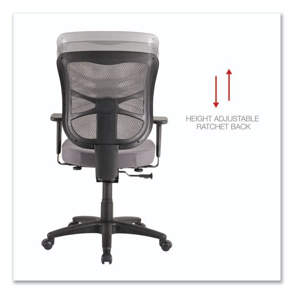 Alera Elusion Series Mesh Mid-Back Swivel/Tilt Chair, Supports Up to 275 lb, 17.9" to 21.8" Seat Height, Gray Seat - Image 4