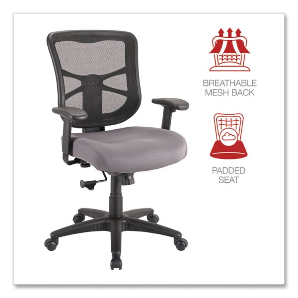 Alera Elusion Series Mesh Mid-Back Swivel/Tilt Chair, Supports Up to 275 lb, 17.9" to 21.8" Seat Height, Gray Seat - Image 6