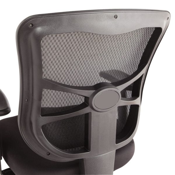Alera Elusion Series Mesh Mid-Back Multifunction Chair, Prem Fabric, Supports Up to 275 lb, 17.7" to 21.4" Seat Height, Black - Image 2