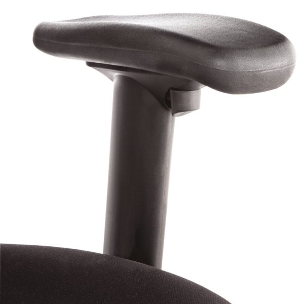 Alera Elusion Series Mesh Mid-Back Multifunction Chair, Prem Fabric, Supports Up to 275 lb, 17.7" to 21.4" Seat Height, Black - Image 4