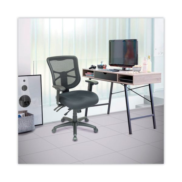 Alera Elusion Series Mesh Mid-Back Multifunction Chair, Prem Fabric, Supports Up to 275 lb, 17.7" to 21.4" Seat Height, Black - Image 7