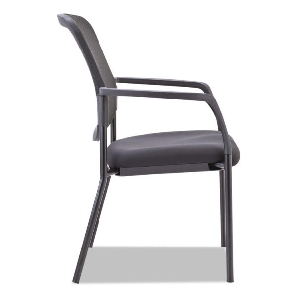Alera Mesh Guest Stacking Chair, 26" x 25.6" x 36.2", Black Seat, Black Back, Black Base - Image 6