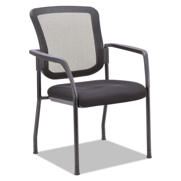 Alera Mesh Guest Stacking Chair, 26" x 25.6" x 36.2", Black Seat, Black Back, Black Base - Image 2