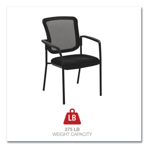 Alera Mesh Guest Stacking Chair, 26" x 25.6" x 36.2", Black Seat, Black Back, Black Base - Image 10