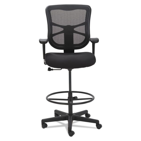 Alera Elusion Series Mesh Stool, Supports Up to 275 lb, 22.6" to 31.6" Seat Height, Black - Image 2