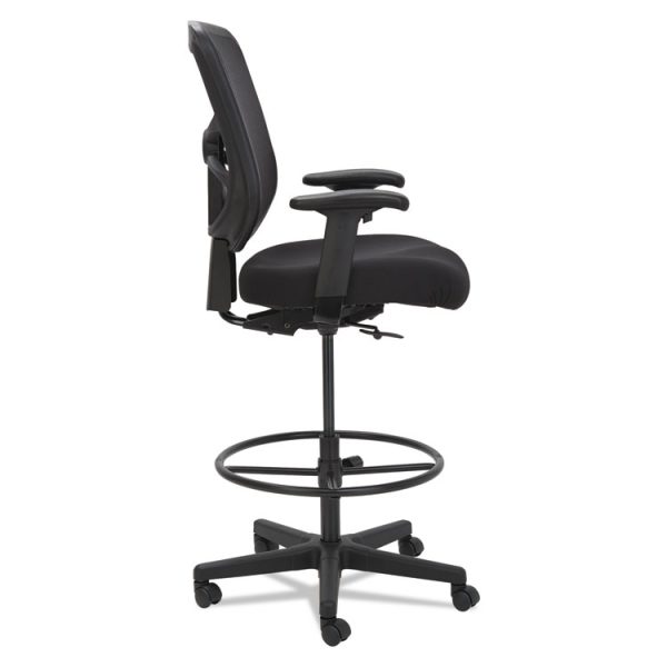 Alera Elusion Series Mesh Stool, Supports Up to 275 lb, 22.6" to 31.6" Seat Height, Black - Image 3