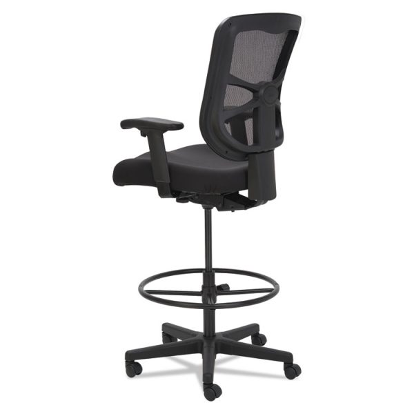 Alera Elusion Series Mesh Stool, Supports Up to 275 lb, 22.6" to 31.6" Seat Height, Black - Image 5