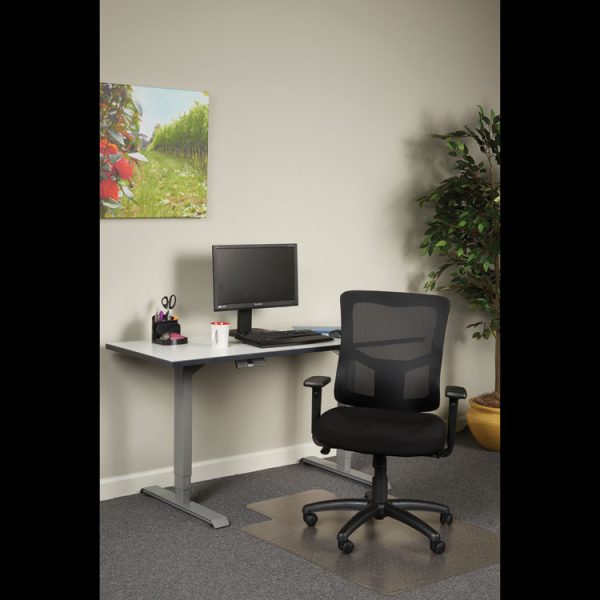 Alera Elusion Ii Series Mesh Mid-Back Swivel/tilt Chair, Supports Up To 275 Lb, 18.11" To 21.77" Seat Height, Black - Image 6
