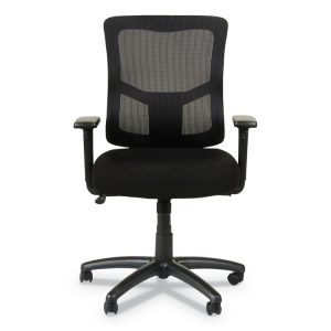 Alera Elusion Ii Series Mesh Mid-Back Swivel/tilt Chair, Adjustable Arms, Supports 275lb, 17.51" To 21.06" Seat Height, Black