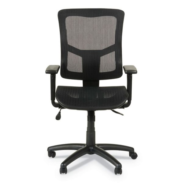 Alera Elusion II Series Suspension Mesh Mid-Back Synchro Seat Slide Chair, Supports 275 lb, 16.34" to 20.35" Seat, Black - Image 2