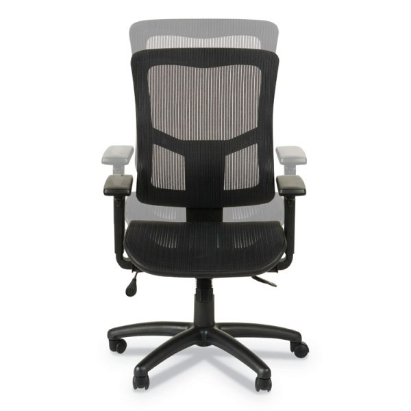 Alera Elusion II Series Suspension Mesh Mid-Back Synchro Seat Slide Chair, Supports 275 lb, 16.34" to 20.35" Seat, Black - Image 3