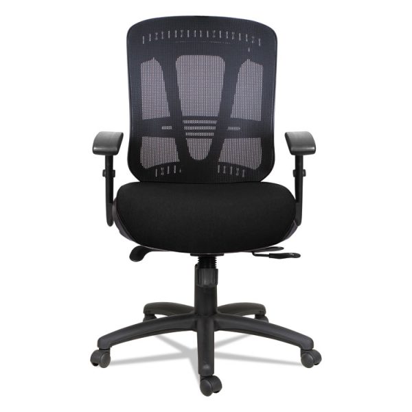 Alera Eon Series Multifunction Mid-Back Cushioned Mesh Chair, Supports Up To 275 Lb, 18.11" To 21.37" Seat Height, Black - Image 2