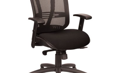 Alera Eon Series Multifunction Mid-Back Cushioned Mesh Chair, Supports Up To 275 Lb, 18.11″ To 21.37″ Seat Height, Black