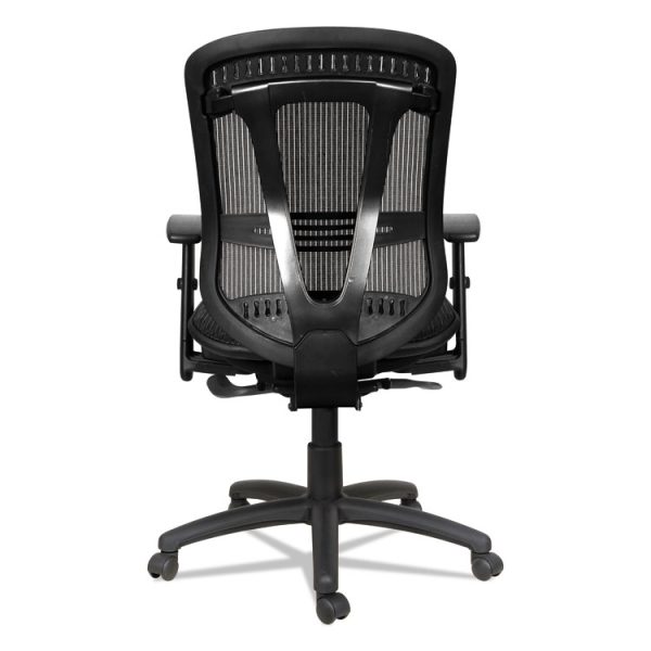 Alera Eon Series Multifunction Mid-Back Suspension Mesh Chair, Supports Up To 275 Lb, 17.51" To 21.25" Seat Height, Black - Image 4